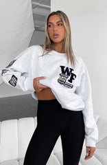 Part Of History Oversized Sweater Grey Marle