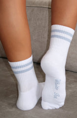 Grounded Socks White/Blue