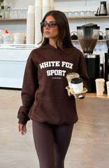 Winning Team Oversized Hoodie Chocolate