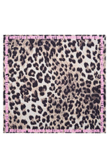 11th Street She's So Lucky Head Scarf Leopard Splice