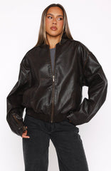 Satellite PU Jacket Chocolate