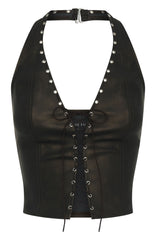 Falling Star PU Bustier Chocolate