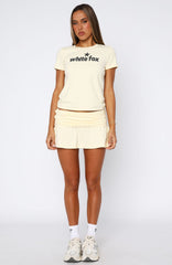 From The Archives Gigi Fold Over Mini Skirt Lemon