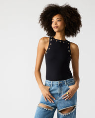 NICO GROMMET BODYSUIT BLACK