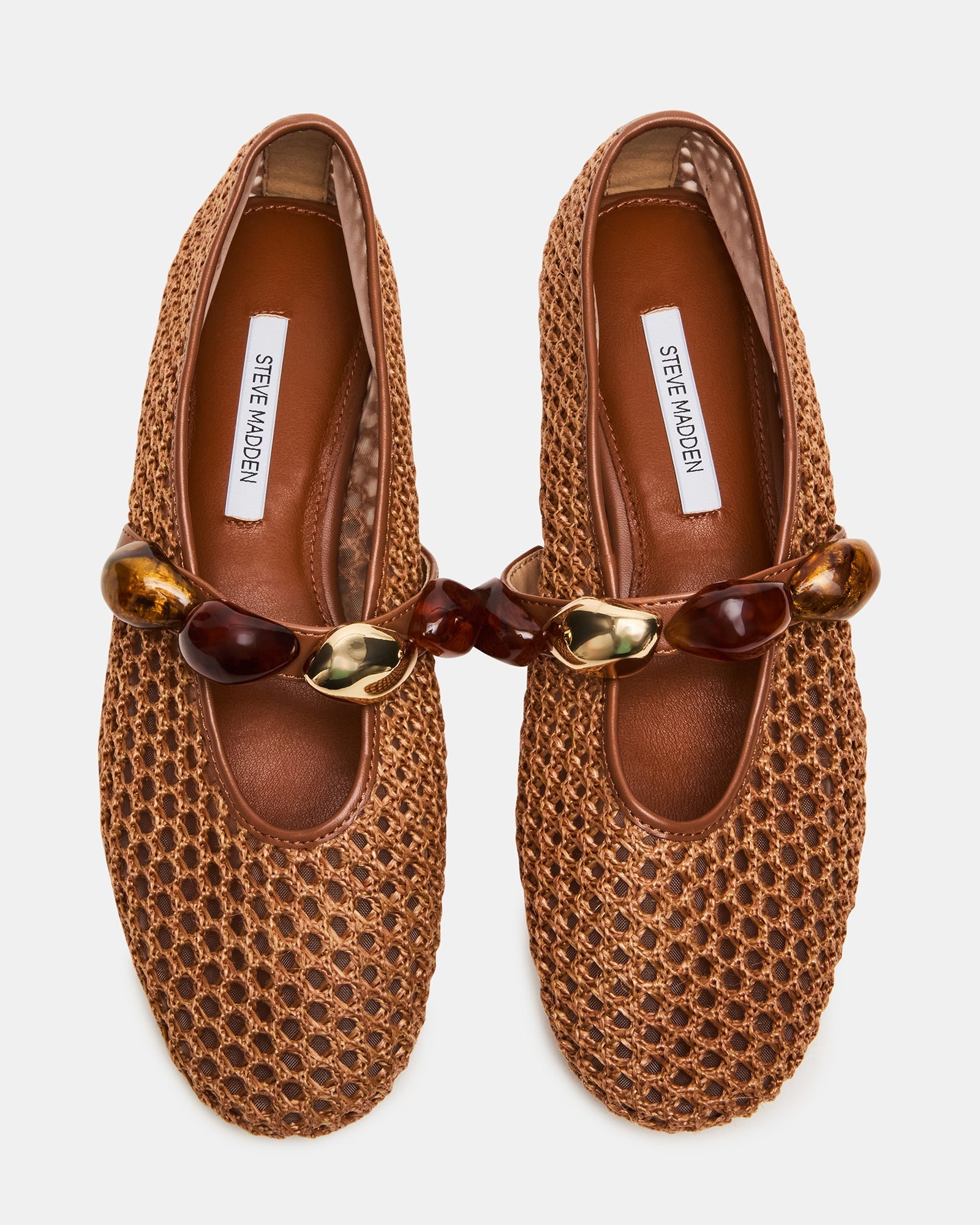 POPPIN BROWN RAFFIA