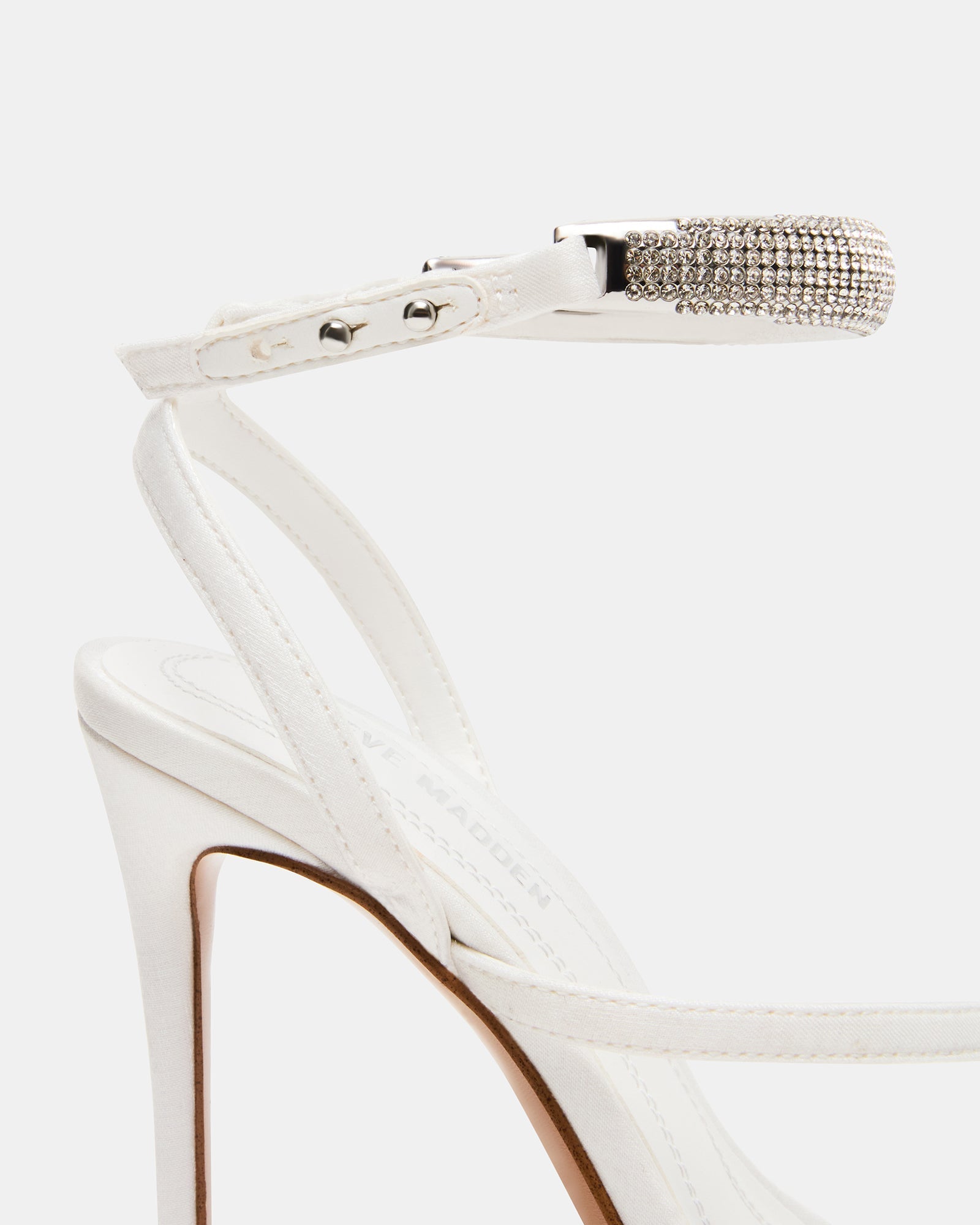 TIA RHINESTONES WHITE SATIN