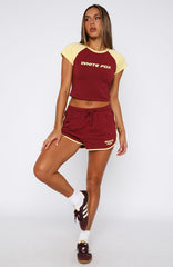 Another Level Relaxed Shorts Burgundy
