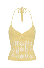 Don't Ask Me That Crochet Top Lemon