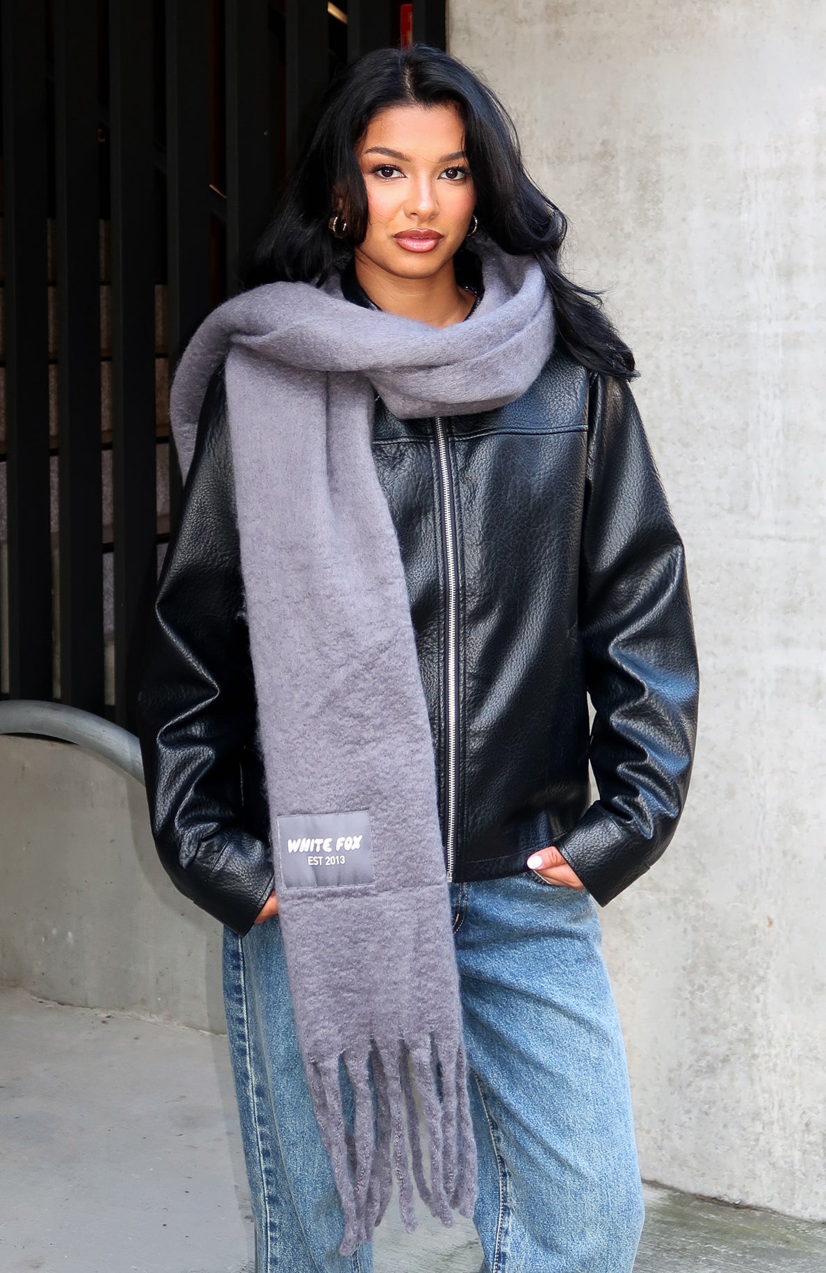 Luna Scarf Charcoal