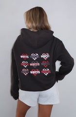 She's Too Nice Oversized Hoodie Charcoal